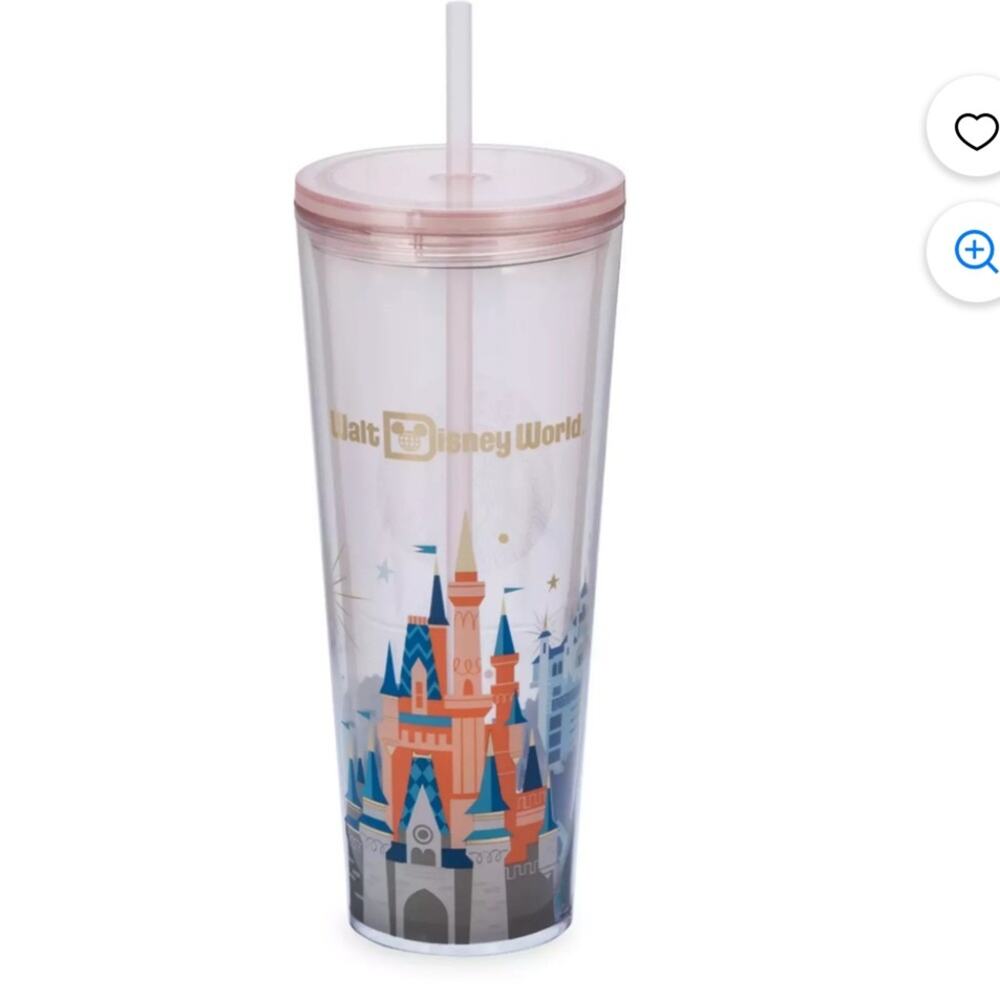 Starbucks Disney Walt Disney World Cinderella Castle Tumbler with Straw New - Picture 3 of 3